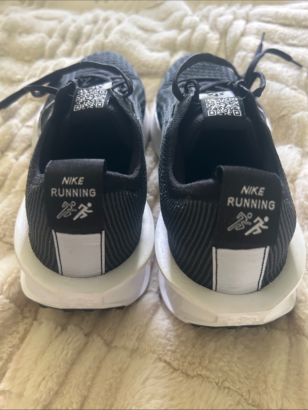 Nike Black and White Interact Run Women's Athletic Sneakers - Picture 2 of 8